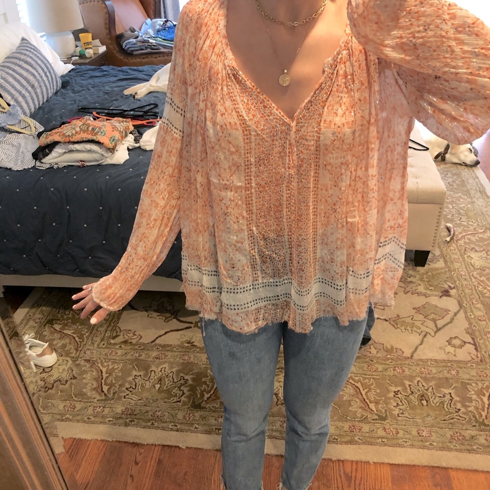MOVING SALE: Free People Flowy Orange top